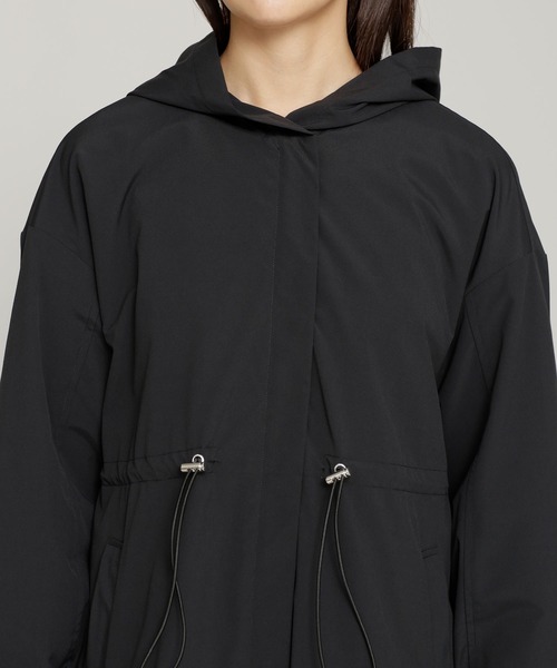 NANO universe（ナノユニバース）の「ZIPフードコート（モッズコート・レディース・ブラック/キャメル/ライトベージュ・FREE）」の10枚目の写真