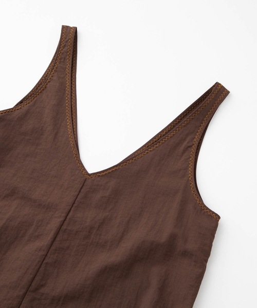 SEA（シー）の「タフタ ショートオールインワン（サロペット/オーバーオール・レディース・ブラック/ブラウン・ONE SIZE）」の5枚目の写真