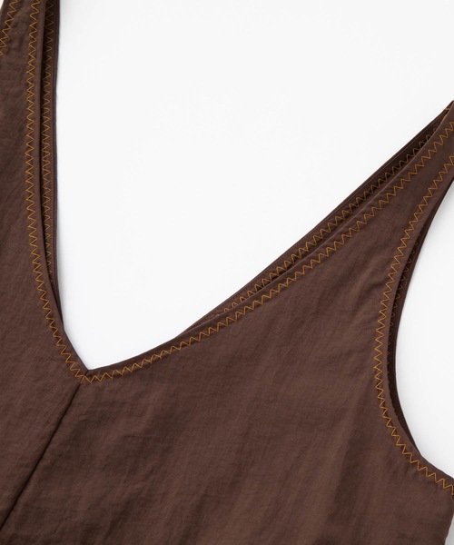 SEA（シー）の「タフタ ショートオールインワン（サロペット/オーバーオール・レディース・ブラック/ブラウン・ONE SIZE）」の6枚目の写真