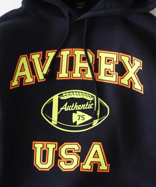 AVIREX（アヴィレックス）の「【WEB&DEPOT限定】カレッジ スウェット パーカー / COLLEGE SWEAT PARKA / アヴィレックス / AVIREX（パーカー・メンズ・ホワイト/ブラック/ネイビー・MEDIUM/LARGE/X-LARGE/XX-LARGE）」の10枚目の写真