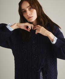 GRACE CONTINENTAL | レースアップニットトップ(ニット/セーター)