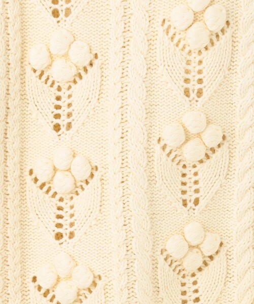 GRACE CONTINENTAL(グレースコンチネンタル)の「レースアップニットトップ(ニット/セーター・レディース・ホワイト/ネイビー・36)」の17枚目の写真