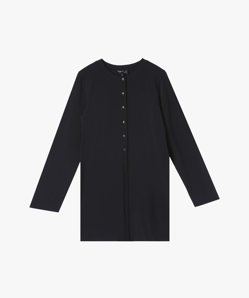 美品　agnès b.　プレッションカーディガン　　bロゴボタン　2サイズ agnes b.（アニエスベー）の「JX74 CARDIGAN カーディガンプレッション