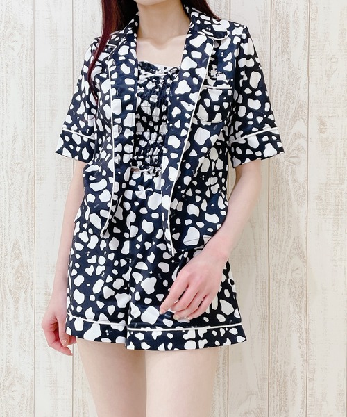 lilLilly（リルリリー）の「パイピングショートパンツ（ルームウェア/パジャマ・レディース・ピンク/ブルー/ホワイト系その他/ブラック系その他・FREE）」の16枚目の写真