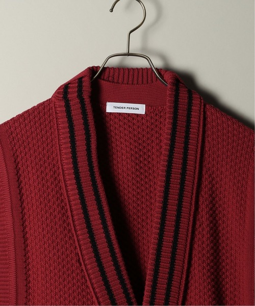 UNFOLLOW（アンフォロー）の「TENDER PERSON / テンダーパーソン RIB DOCKING KNIT VEST（ベスト・メンズ・ブラック/レッド・FREE）」の4枚目の写真