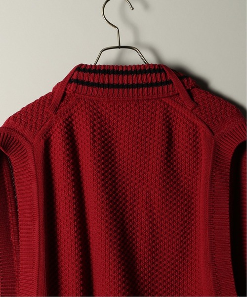 UNFOLLOW（アンフォロー）の「TENDER PERSON / テンダーパーソン RIB DOCKING KNIT VEST（ベスト・メンズ・ブラック/レッド・FREE）」の5枚目の写真
