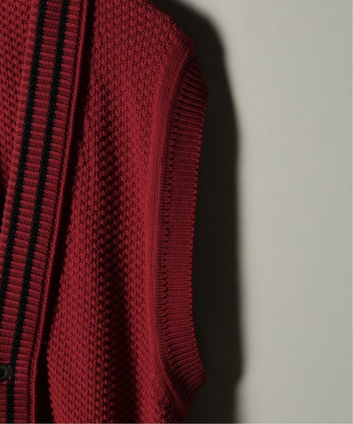 UNFOLLOW（アンフォロー）の「TENDER PERSON / テンダーパーソン RIB DOCKING KNIT VEST（ベスト・メンズ・ブラック/レッド・FREE）」の7枚目の写真
