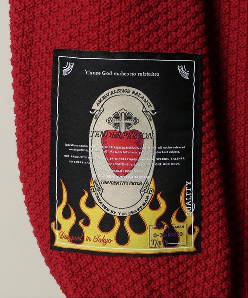 UNFOLLOW（アンフォロー）の「TENDER PERSON / テンダーパーソン RIB DOCKING KNIT VEST（ベスト・メンズ・ブラック/レッド・FREE）」の10枚目の写真