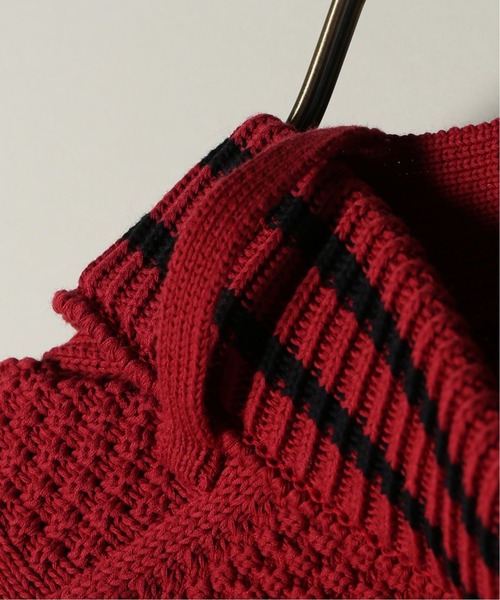 UNFOLLOW（アンフォロー）の「TENDER PERSON / テンダーパーソン RIB DOCKING KNIT VEST（ベスト・メンズ・ブラック/レッド・FREE）」の12枚目の写真