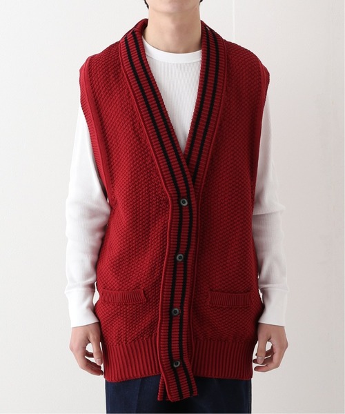 UNFOLLOW（アンフォロー）の「TENDER PERSON / テンダーパーソン RIB DOCKING KNIT VEST（ベスト・メンズ・ブラック/レッド・FREE）」の19枚目の写真