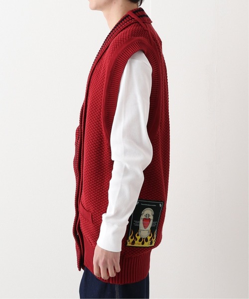 UNFOLLOW（アンフォロー）の「TENDER PERSON / テンダーパーソン RIB DOCKING KNIT VEST（ベスト・メンズ・ブラック/レッド・FREE）」の20枚目の写真