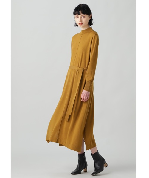 BOSCH（ボッシュ）の「ベルト付きニットワンピース（ワンピース・レディース・ネイビー/ブラウン/イエロー/パープル/ブルー・38）」の5枚目の写真