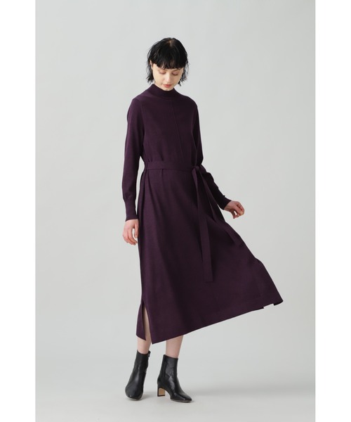 BOSCH（ボッシュ）の「ベルト付きニットワンピース（ワンピース・レディース・ネイビー/ブラウン/イエロー/パープル/ブルー・38）」の12枚目の写真