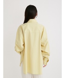 【美品】フレイアイディー シャツ ロングポイント 長袖 イエロー オーバーサイズ FRAY I.D - 【美品】フレイアイディー シャツ ロングポイント