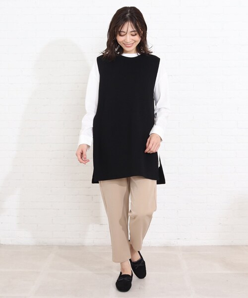 SHOO・LA・RUE(シューラルー)の「◆【2点セット】ベスト×ロングTシャツ(その他トップス・レディース・ベージュ/ブラック/ダークグリーン・04/02/03)」の17枚目の写真