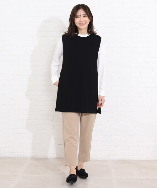 SHOO・LA・RUE(シューラルー)の「◆【2点セット】ベスト×ロングTシャツ(その他トップス・レディース・ベージュ/ブラック/ダークグリーン・04/02/03)」の14枚目の写真