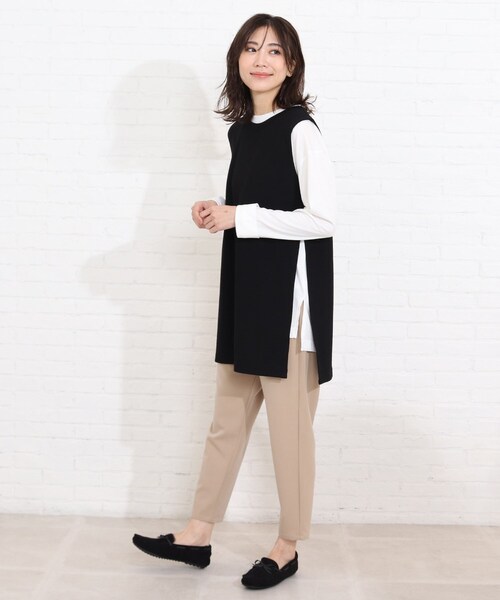 SHOO・LA・RUE(シューラルー)の「◆【2点セット】ベスト×ロングTシャツ(その他トップス・レディース・ベージュ/ブラック/ダークグリーン・04/02/03)」の8枚目の写真
