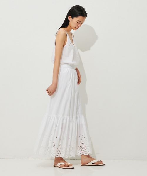 N.O.R.C（ノーク）の「カットワークキャミソール（キャミソール・レディース・ホワイト・M/S）」の5枚目の写真