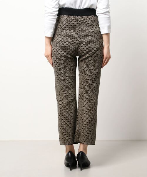 Lugnoncure（ルノンキュール）の「幾何柄ニットワイドパンツ（その他パンツ・レディース・ブラック/グレー/オフホワイト・ﾌﾘ-）」の5枚目の写真