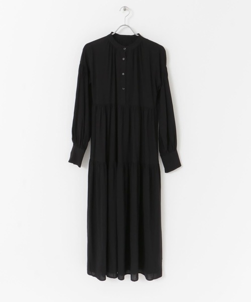 SENSE OF PLACE by URBAN RESEARCH(センスオブプレイスバイアーバンリサーチ)の「ボリュームスリーブティアードワンピース(ワンピース・レディース・オレンジ系その他/ブラック/ライトベージュ/ブルー系その他・ONE)」の7枚目の写真