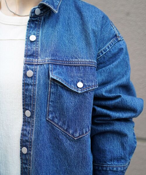 DROIT BELLO(ドロイトベロ)の「DROIT BELLO(ドロイトベロ)デニムシャツ(シャツ/ブラウス・レディース・インディゴブルー・FREE)」の14枚目の写真
