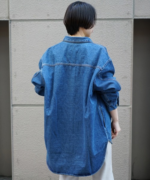 DROIT BELLO(ドロイトベロ)の「DROIT BELLO(ドロイトベロ)デニムシャツ(シャツ/ブラウス・レディース・インディゴブルー・FREE)」の9枚目の写真