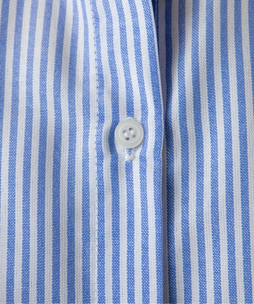 ANGIE（アンジー）の「バンドカラーボリュームスリーブシャツワンピース（シャツワンピース・レディース・ベージュ系その他/ブルー系その他/オフホワイト・FREE）」の5枚目の写真