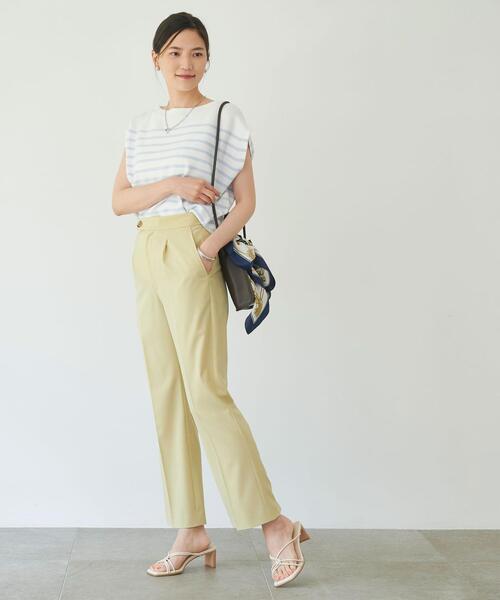 green label relaxing（グリーンレーベルリラクシング）の「【矢野未希子さん着用】＜Oggi×green label relaxing＞スクエアチューブ サンダル(5cmヒール)（サンダル・レディース・オフホワイト/クリーム/ブラック/ケリー・S/M/L/LL/XS）」の11枚目の写真