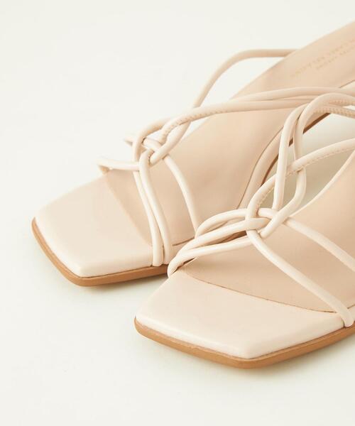 green label relaxing（グリーンレーベルリラクシング）の「【矢野未希子さん着用】＜Oggi×green label relaxing＞スクエアチューブ サンダル(5cmヒール)（サンダル・レディース・オフホワイト/クリーム/ブラック/ケリー・S/M/L/LL/XS）」の10枚目の写真