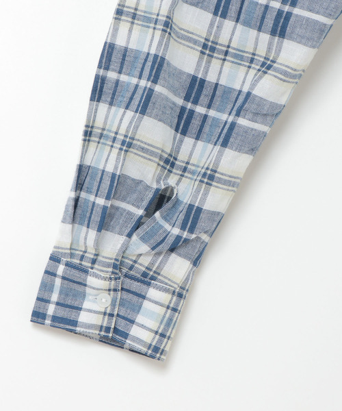 LBC(エルビーシー)の「リネンコンバンドカラーシャツワンピース(シャツワンピース・レディース・スカイブルー/ブラウン/ブラック・M/L)」の5枚目の写真