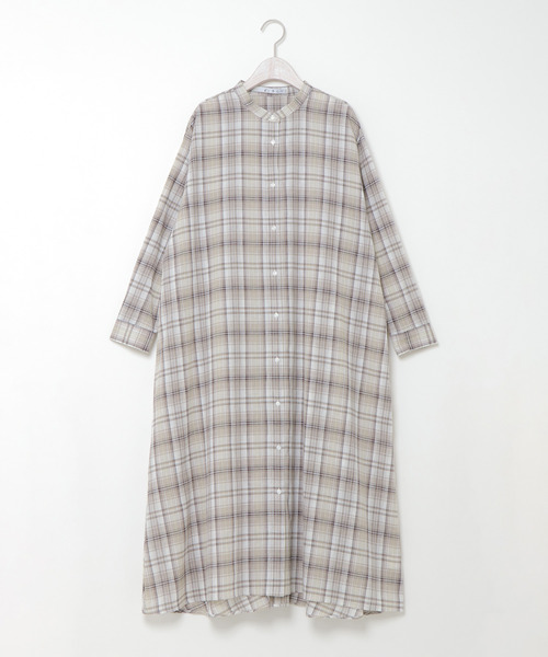 LBC(エルビーシー)の「リネンコンバンドカラーシャツワンピース(シャツワンピース・レディース・スカイブルー/ブラウン/ブラック・M/L)」の16枚目の写真