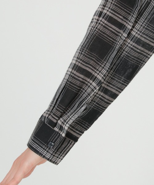 LBC(エルビーシー)の「リネンコンバンドカラーシャツワンピース(シャツワンピース・レディース・スカイブルー/ブラウン/ブラック・M/L)」の22枚目の写真