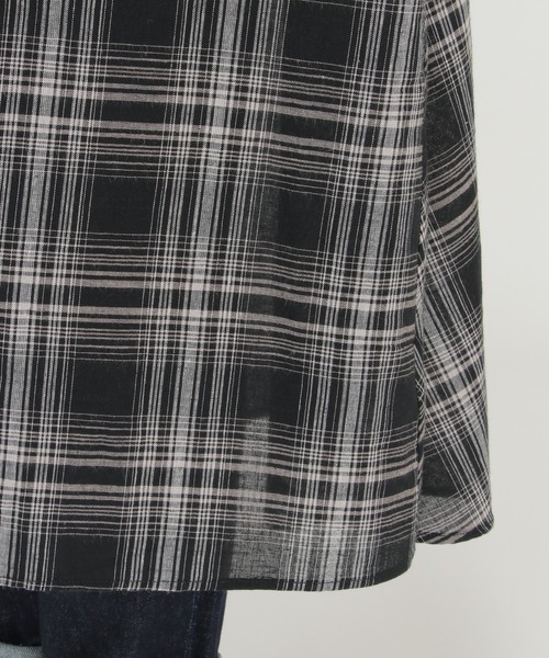 LBC(エルビーシー)の「リネンコンバンドカラーシャツワンピース(シャツワンピース・レディース・スカイブルー/ブラウン/ブラック・M/L)」の19枚目の写真