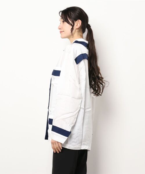 L.H.P Private Brand(エルエイチピープライベートブランド)の「KIMHEKIM/キムヘキム/TAO L SLEEVED PAJAMA SHIRTS(シャツ/ブラウス・レディース・ホワイト/ミント・36/34)」の6枚目の写真