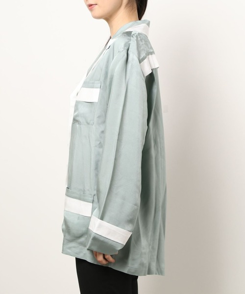 L.H.P Private Brand(エルエイチピープライベートブランド)の「KIMHEKIM/キムヘキム/TAO L SLEEVED PAJAMA SHIRTS(シャツ/ブラウス・レディース・ホワイト/ミント・36/34)」の3枚目の写真