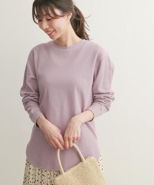 URBAN RESEARCH DOORS(アーバンリサーチドアーズ)の「ワッフルプルオーバー(Tシャツ/カットソー・レディース・ブルー/パープル系その他/グレー系その他・MEDIUM)」の3枚目の写真