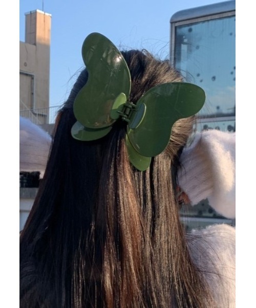 WC（ダブル シー）の「BIGバタフライヘアクリップ（バレッタ/ヘアクリップ・レディース・ブラック/アイボリー/ブラウン/グリーン・FREE）」の4枚目の写真