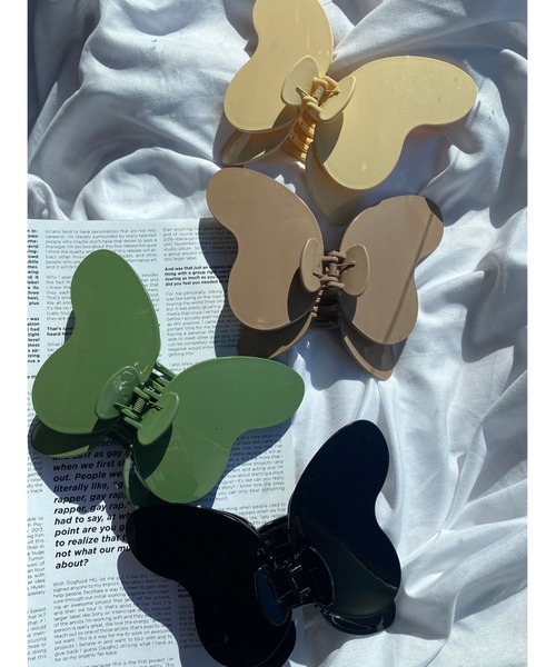 WC（ダブル シー）の「BIGバタフライヘアクリップ（バレッタ/ヘアクリップ・レディース・ブラック/アイボリー/ブラウン/グリーン・FREE）」の19枚目の写真