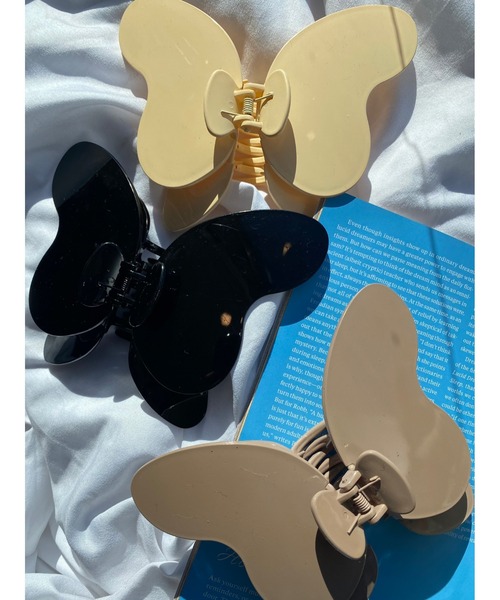 WC（ダブル シー）の「BIGバタフライヘアクリップ（バレッタ/ヘアクリップ・レディース・ブラック/アイボリー/ブラウン/グリーン・FREE）」の17枚目の写真