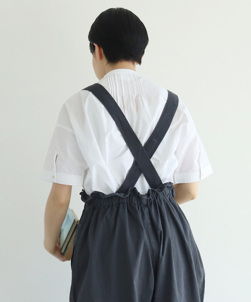 PAR ICI（パーリッシィ）の「グランジウォッシュ/ギンガムチェック 前立てフリルブラウス（シャツ/ブラウス・レディース・ホワイト/ブラック系その他/ブルー系その他/アイボリー・FREE）」の20枚目の写真