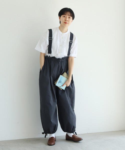 PAR ICI（パーリッシィ）の「グランジウォッシュ/ギンガムチェック 前立てフリルブラウス（シャツ/ブラウス・レディース・ホワイト/ブラック系その他/ブルー系その他/アイボリー・FREE）」の21枚目の写真