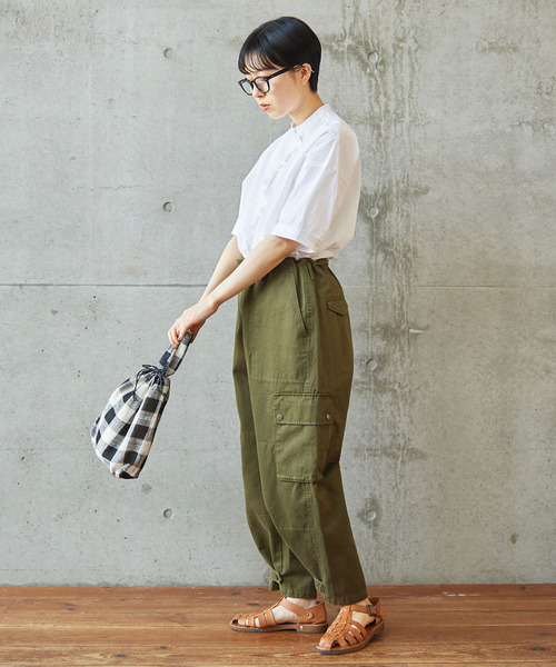 PAR ICI（パーリッシィ）の「グランジウォッシュ/ギンガムチェック 前立てフリルブラウス（シャツ/ブラウス・レディース・ホワイト/ブラック系その他/ブルー系その他/アイボリー・FREE）」の11枚目の写真