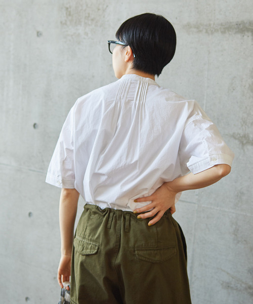 PAR ICI（パーリッシィ）の「グランジウォッシュ/ギンガムチェック 前立てフリルブラウス（シャツ/ブラウス・レディース・ホワイト/ブラック系その他/ブルー系その他/アイボリー・FREE）」の8枚目の写真