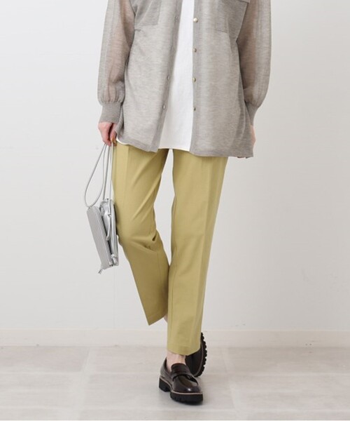 DRESKIP（ドレスキップ）の「◆【洗濯機可/履きやすい】のびーるテーパードパンツ（その他パンツ・レディース・ライトグレー/レモンイエロー/ネイビー/オレンジ/カーキ/ダークグリーン・04/03/02）」の5枚目の写真