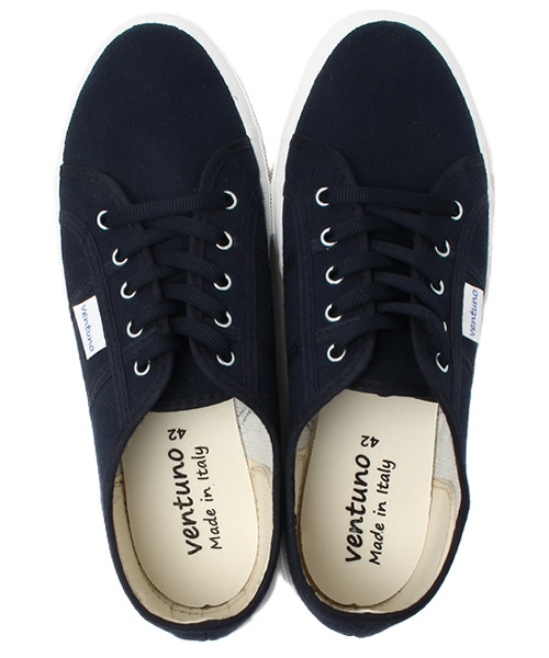 Denime（ドゥニーム）の「【VENTUNO】ベンチュノ　TENNIS MENS（スニーカー・メンズ・ホワイト/ネイビー・7.5/8/8.5）」の10枚目の写真