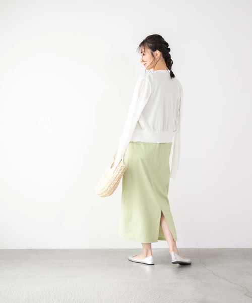 fifth（フィフス）の「Vネックシアーカーディガン（カーディガン/ボレロ・レディース・ホワイト/イエロー/ラベンダー・M）」の13枚目の写真