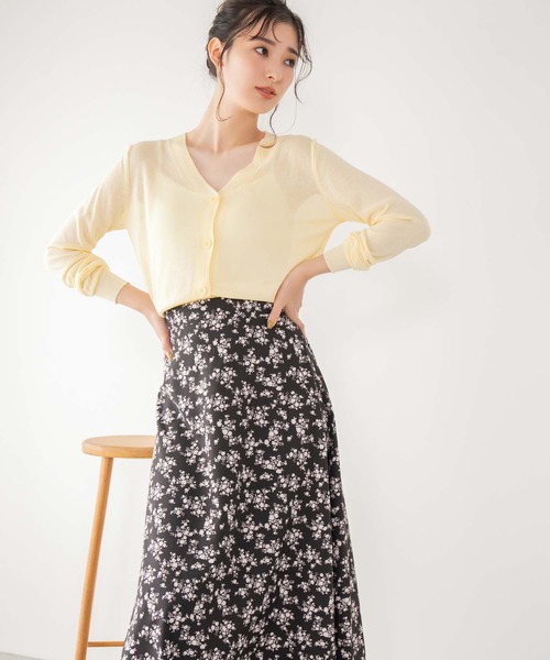 fifth（フィフス）の「Vネックシアーカーディガン（カーディガン/ボレロ・レディース・ホワイト/イエロー/ラベンダー・M）」の6枚目の写真