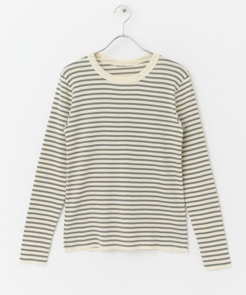 Adriana Kay（アドリアナケイ）の「Adriana Kay　ロングボーダーTシャツ（Tシャツ/カットソー・レディース・グレー系その他/ブルー系その他/ピンク系その他・FREE）」の6枚目の写真