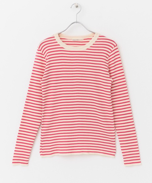 Adriana Kay（アドリアナケイ）の「Adriana Kay　ロングボーダーTシャツ（Tシャツ/カットソー・レディース・グレー系その他/ブルー系その他/ピンク系その他・FREE）」の4枚目の写真