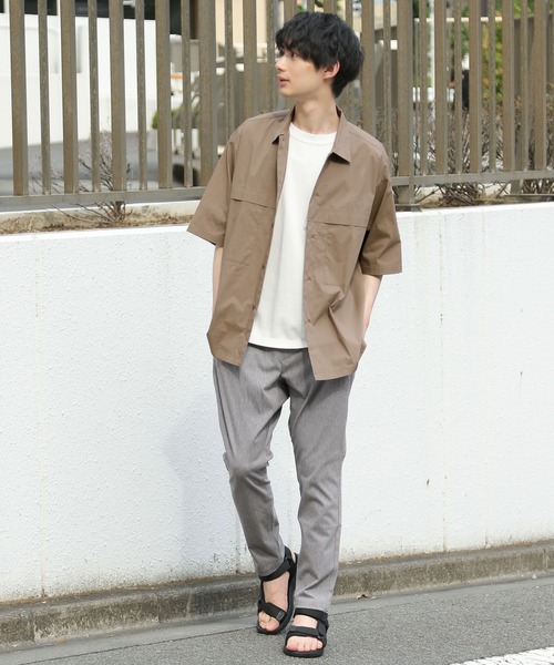 GLOBAL WORK（グローバルワーク）の「マルチファンクションシャツ/267377（シャツ/ブラウス・メンズ・ブラック/ベージュ/ライトグリーン・SMALL/MEDIUM/LARGE）」の4枚目の写真